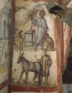 イサクの犠牲、ヴィアラティーナのカタコンベ、ローマ